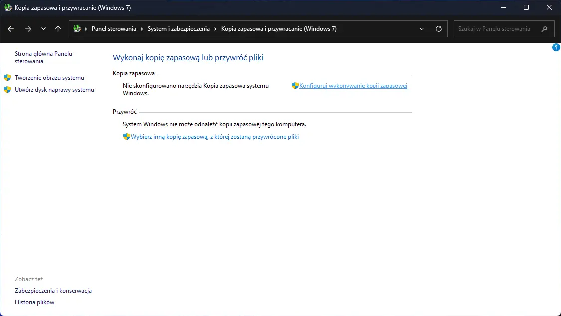 Konfiguruj wykonywanie kopii zapasowej